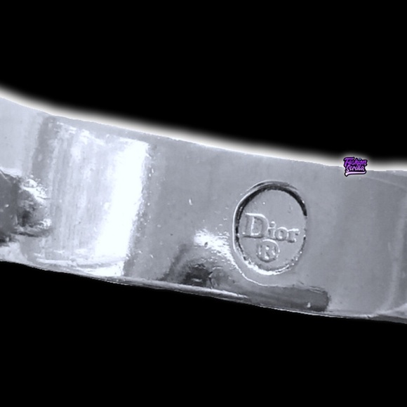 Vintage Dior John Galliano Vintage Silver Logo Cuban Link ID Runway Bracelet - Picture 7 of 16